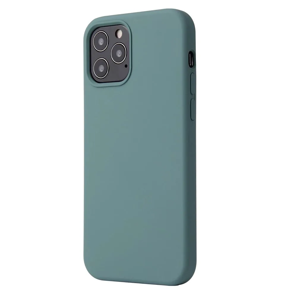 Coque Silicone Compatible pour Apple iPhone 12 Pro Max Vert Nuit