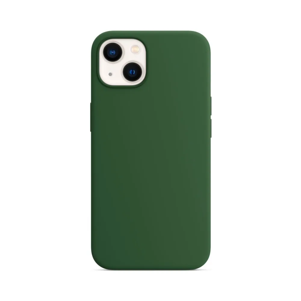 Coque Silicone Compatible pour Apple iPhone 13 Vert Foncé