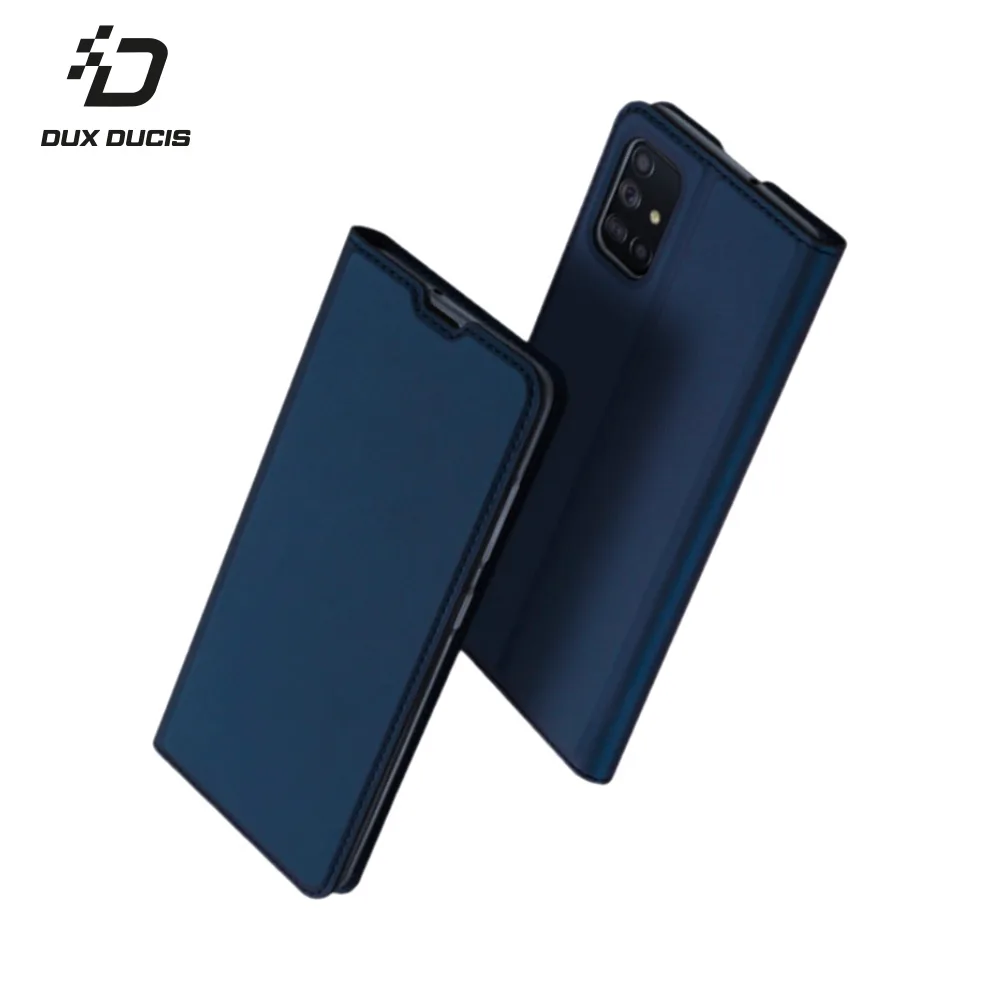 Housse de Protection Skin Pro Dux Ducis pour Samsung Galaxy A71 A715 Bleu