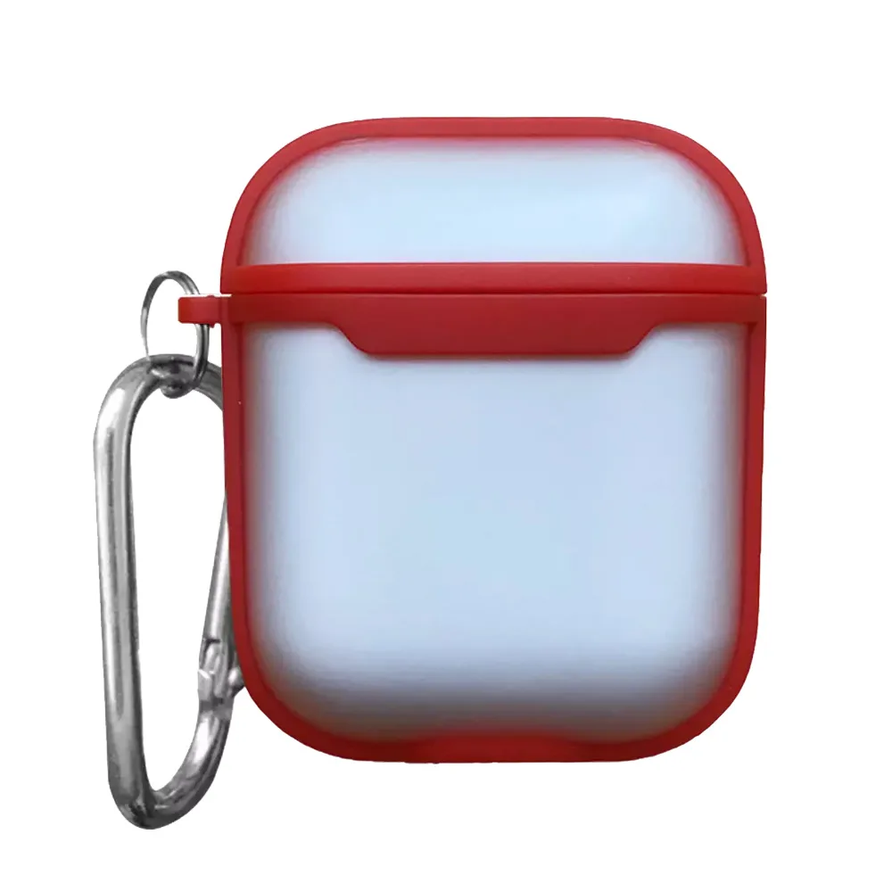 Protection Silicone Transparent pour Boitier AirPods 1 & 2 Génération Rouge