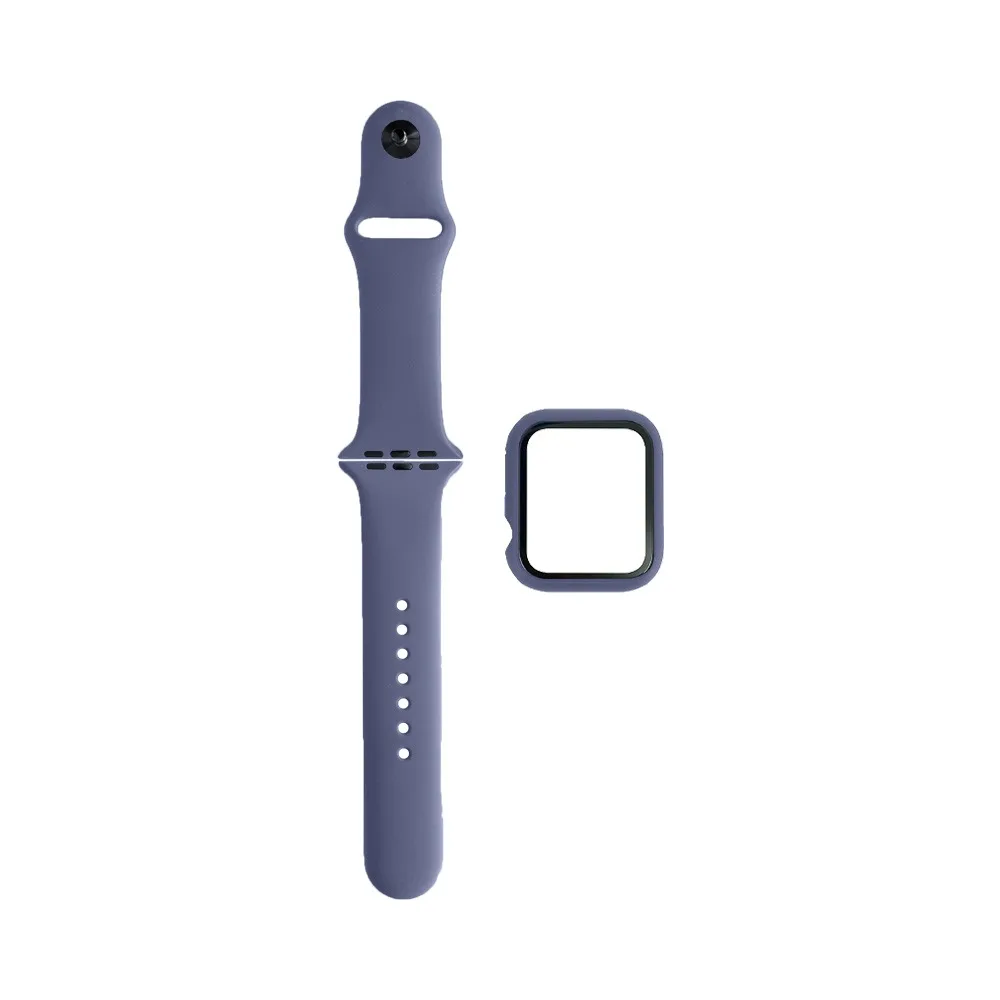 Protection Silicone pour Apple Watch 38mm avec Bracelet Sport Violet