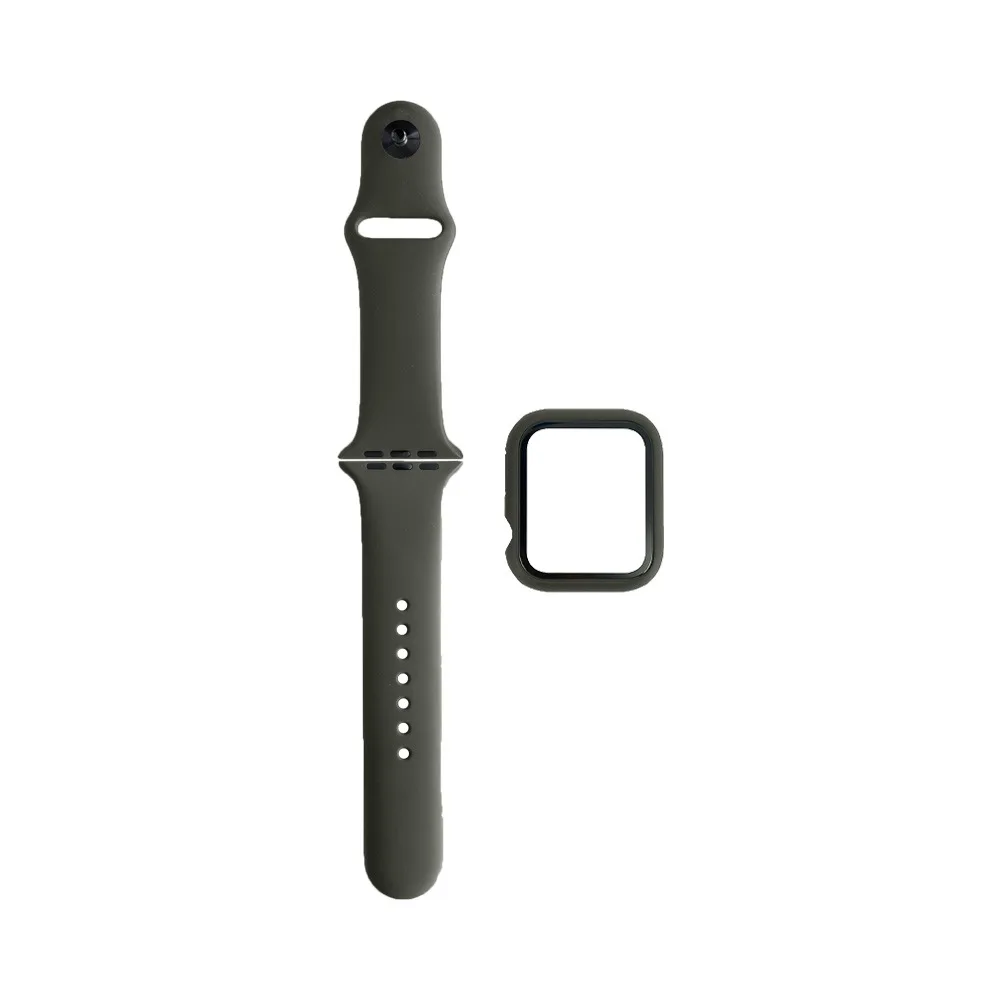 Protection Silicone pour Apple Watch 42mm avec Bracelet Sport Gris