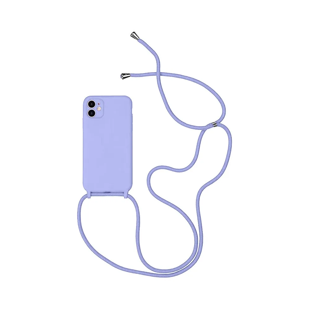 Coque Silicone avec Cordon Apple iPhone 11 Violet