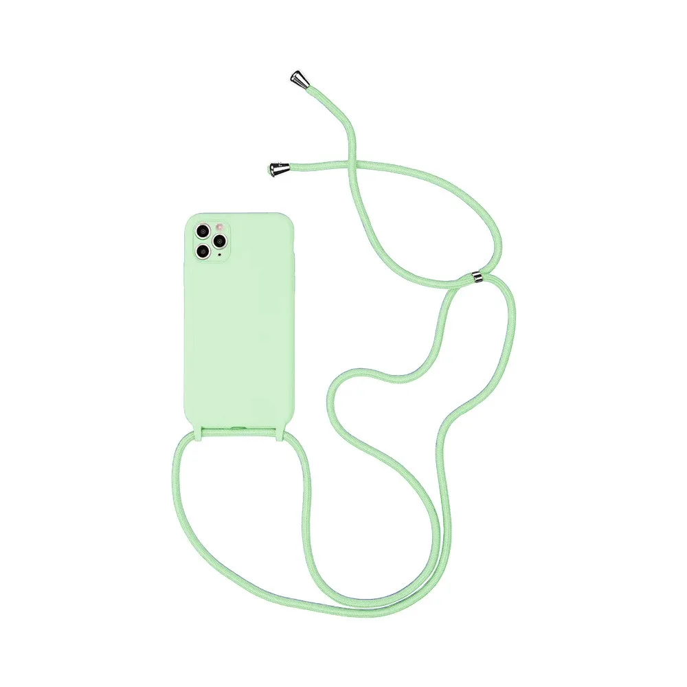 Coque Silicone avec Cordon Apple iPhone 12 Pro Vert