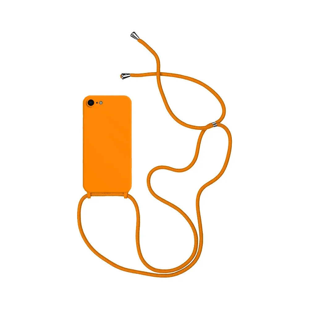 Coque Silicone avec Cordon Apple iPhone 7, 8, SE 2 & SE 3 Orange