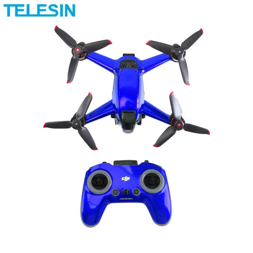 Stickers Décoratifs TELESIN pour Drone DJI FPV Bleu