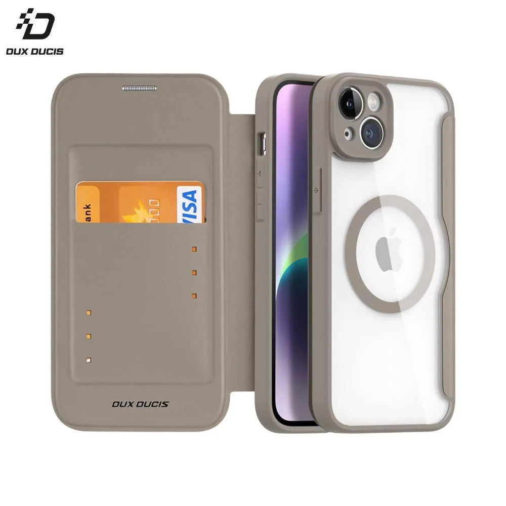 Housse de Protection Skin X Pro Dux Ducis pour Apple iPhone 14 Plus MagSafe Beige — vue 3