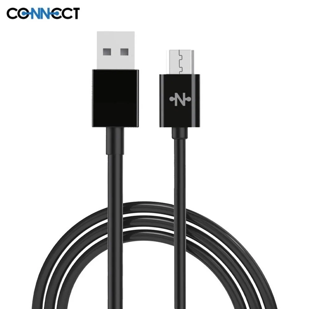 Câble Data USB vers Micro USB CONNECT 12W (1m) Noir