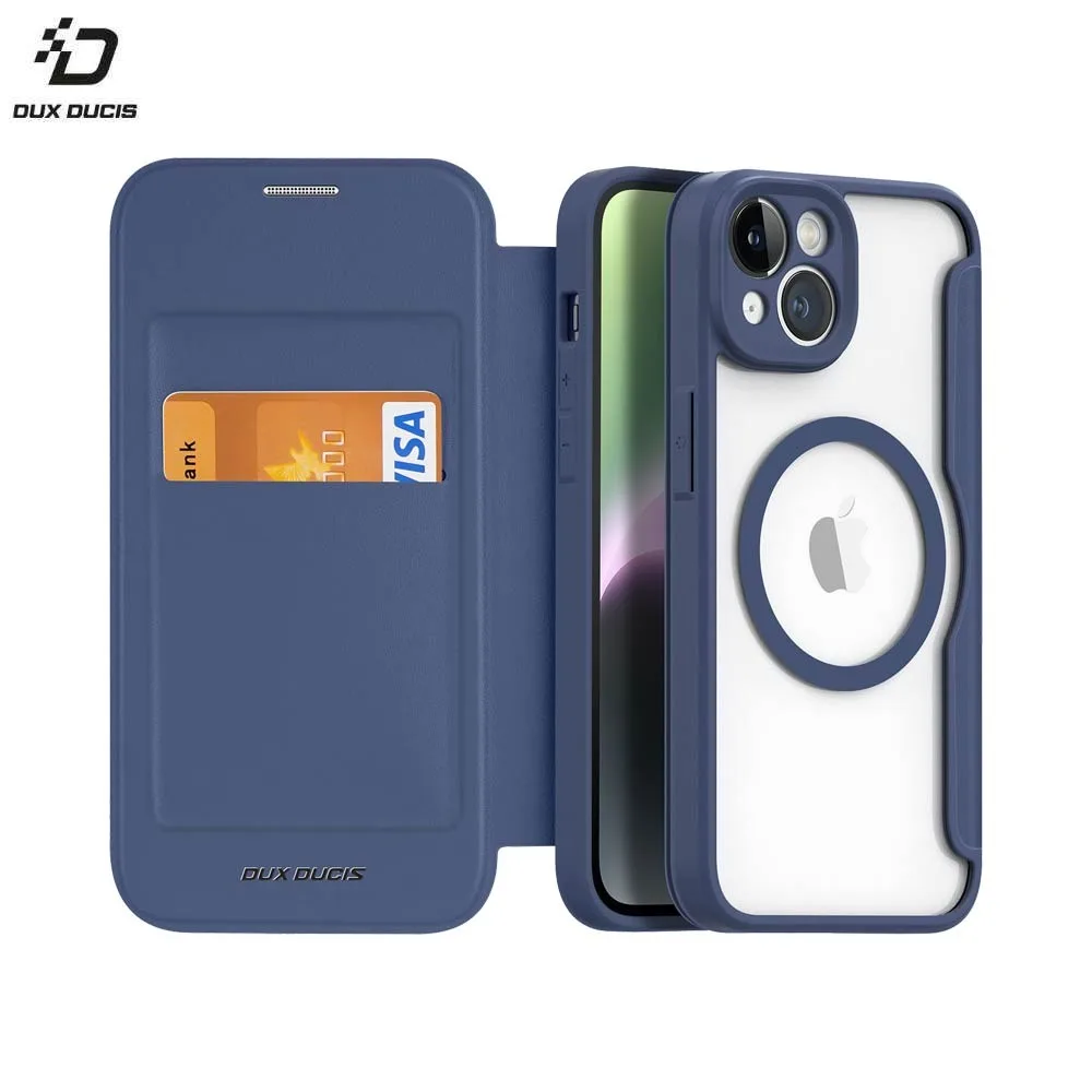 Housse de Protection Skin X Pro Dux Ducis pour Apple iPhone 13 & 14 MagSafe Bleu — vue 2