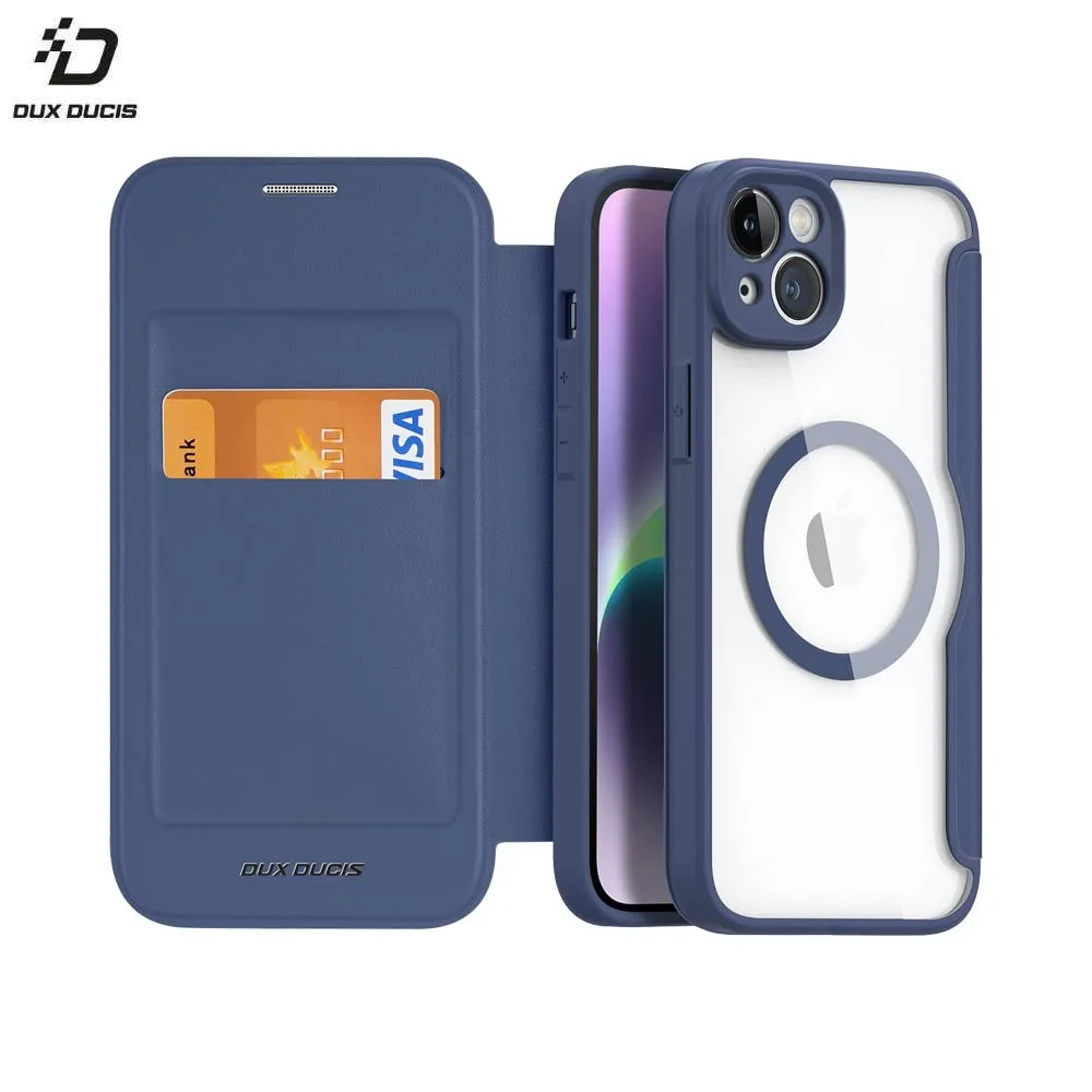 Housse de Protection Skin X Pro Dux Ducis pour Apple iPhone 14 Plus MagSafe Bleu — vue 3