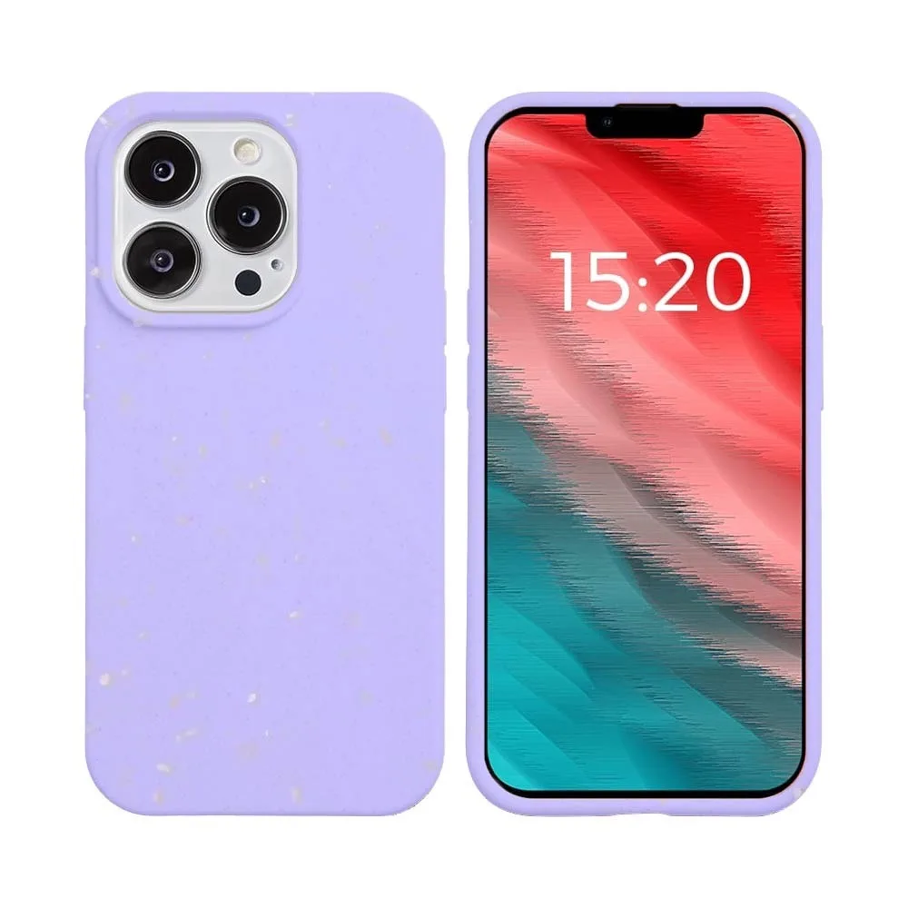 Coque Bambou Biodégradable PROTECT pour Apple iPhone 13 Pro Violet Clair — vue 2