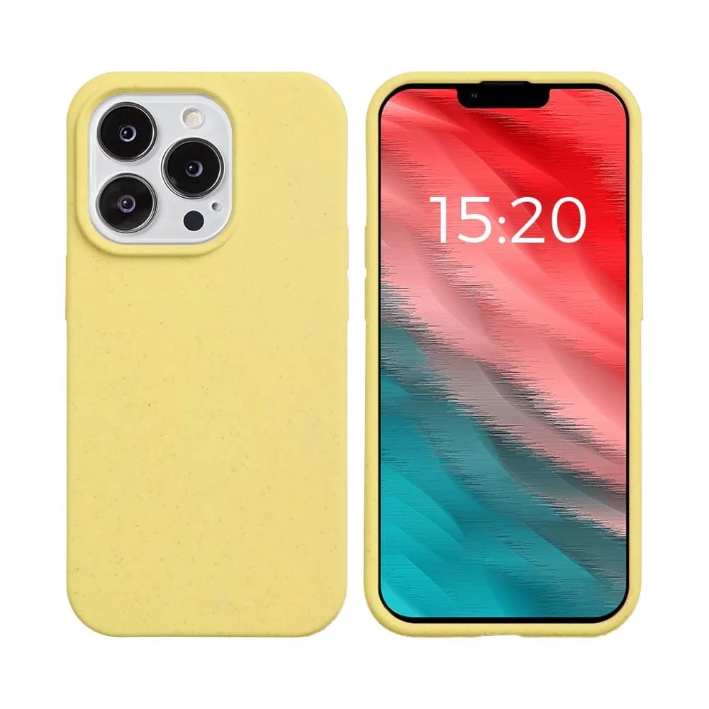 Coque Bambou Biodégradable PROTECT pour Apple iPhone 14 Pro Max Jaune