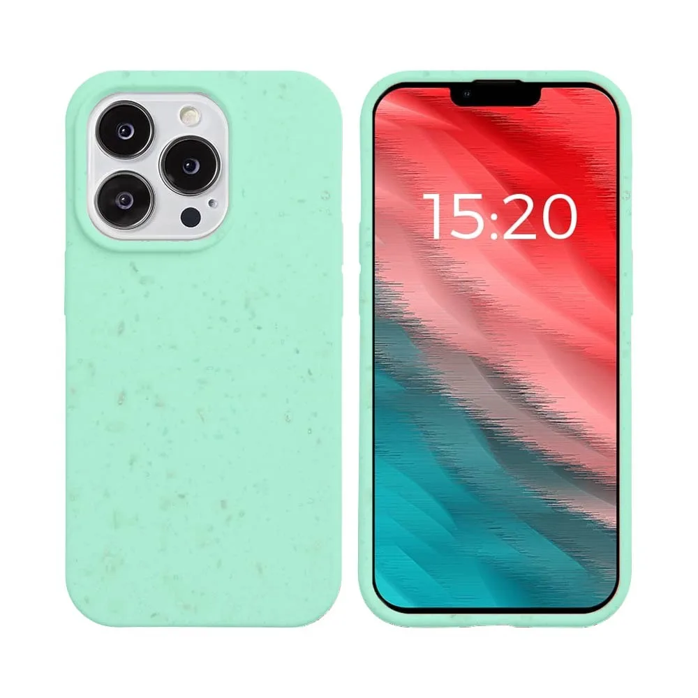 Coque Bambou Biodégradable PROTECT pour Apple iPhone 14 Pro Max Vert Menthe — vue 2