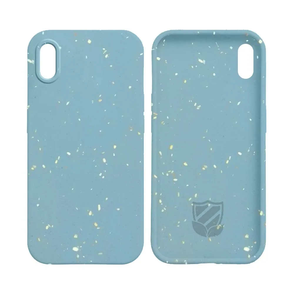 Coque Bambou Biodégradable PROTECT pour Apple iPhone X & XS Bleu