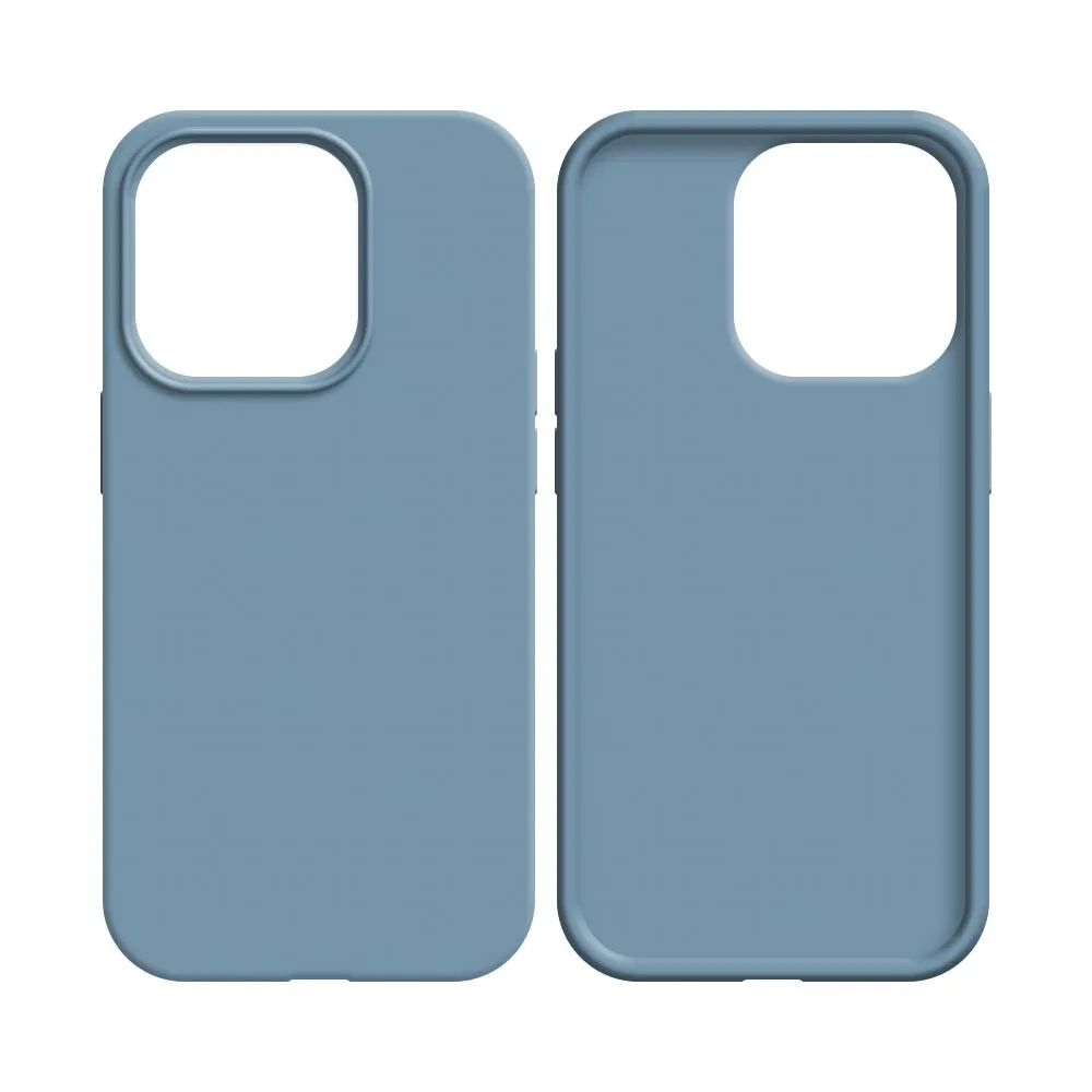 Coque Silicone Compatible pour Apple iPhone 14 Bleu Acier