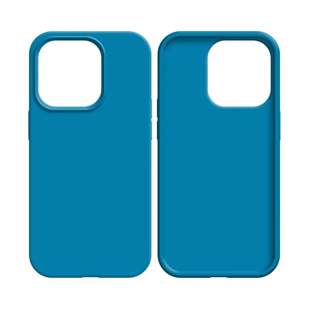 Coque Silicone Compatible pour Apple iPhone 12 & 12 Pro Bleu Ciel