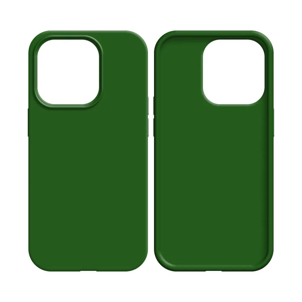 Coque Silicone Compatible pour Apple iPhone 14 Vert Foncé