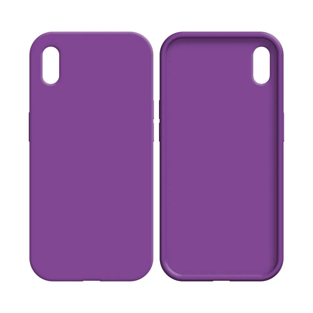 Coque Silicone Compatible pour Apple iPhone XS Max Mauve