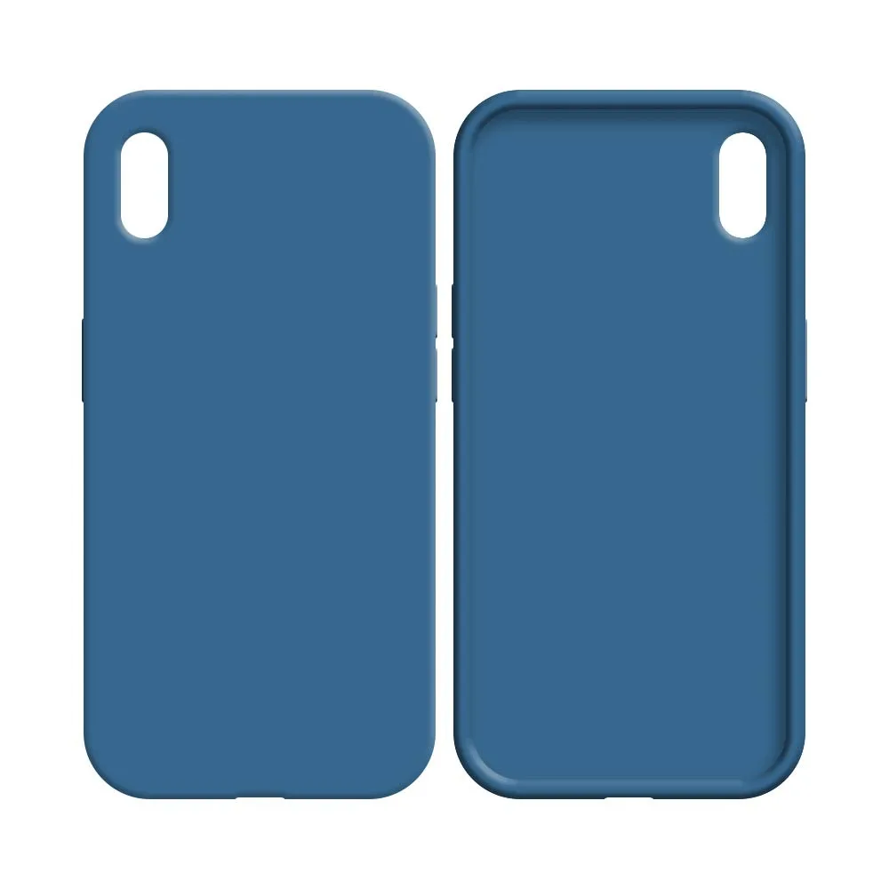 Coque Silicone Compatible pour Apple iPhone XR Bleu Marine — vue 2