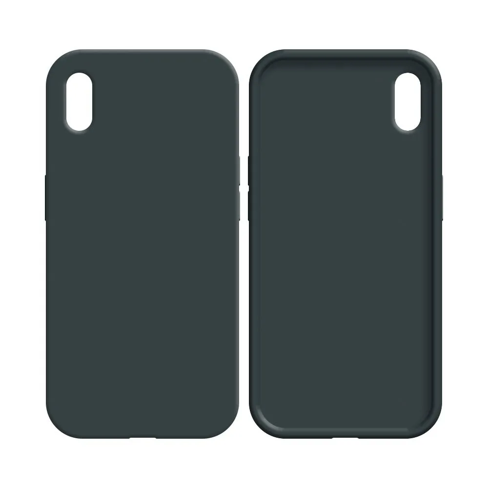 Coque Silicone Compatible pour Apple iPhone XR Noir