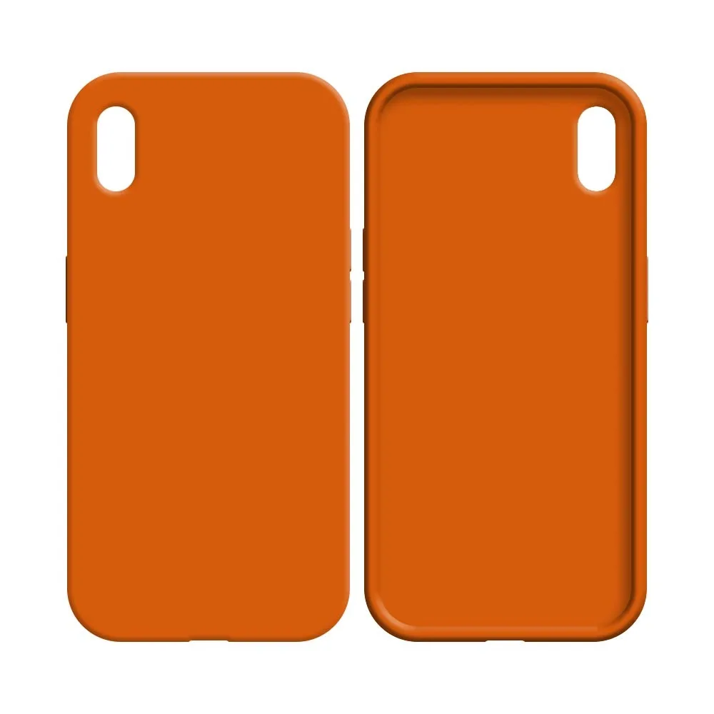 Coque Silicone Compatible pour Apple iPhone XR Orange