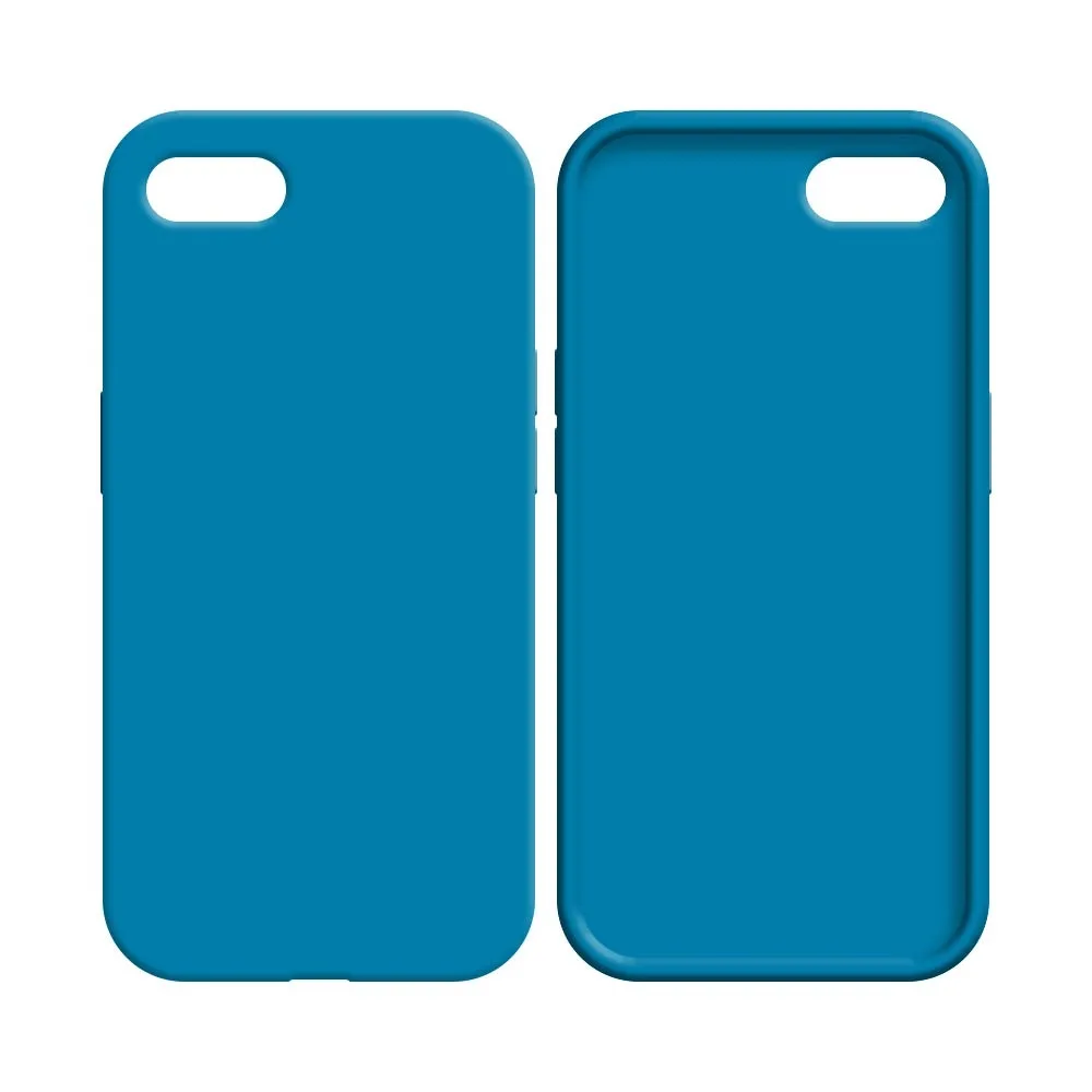 Coque Silicone Compatible pour Apple iPhone 7, 8, SE 2 & SE 3 Bleu Ciel