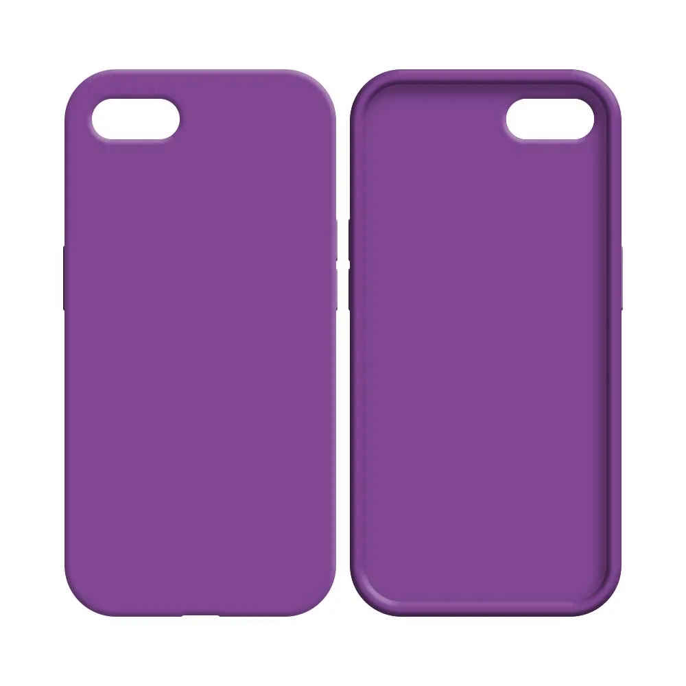Coque Silicone Compatible pour Apple iPhone 7, 8, SE 2 & SE 3 Mauve — vue 2