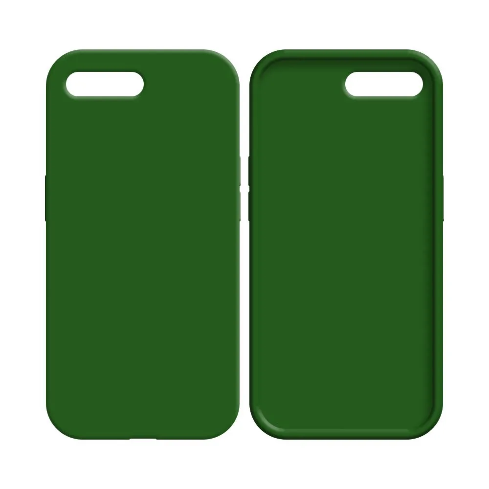 Coque Silicone Compatible pour Apple iPhone 7 Plus & 8 Plus Vert Foncé — vue 2