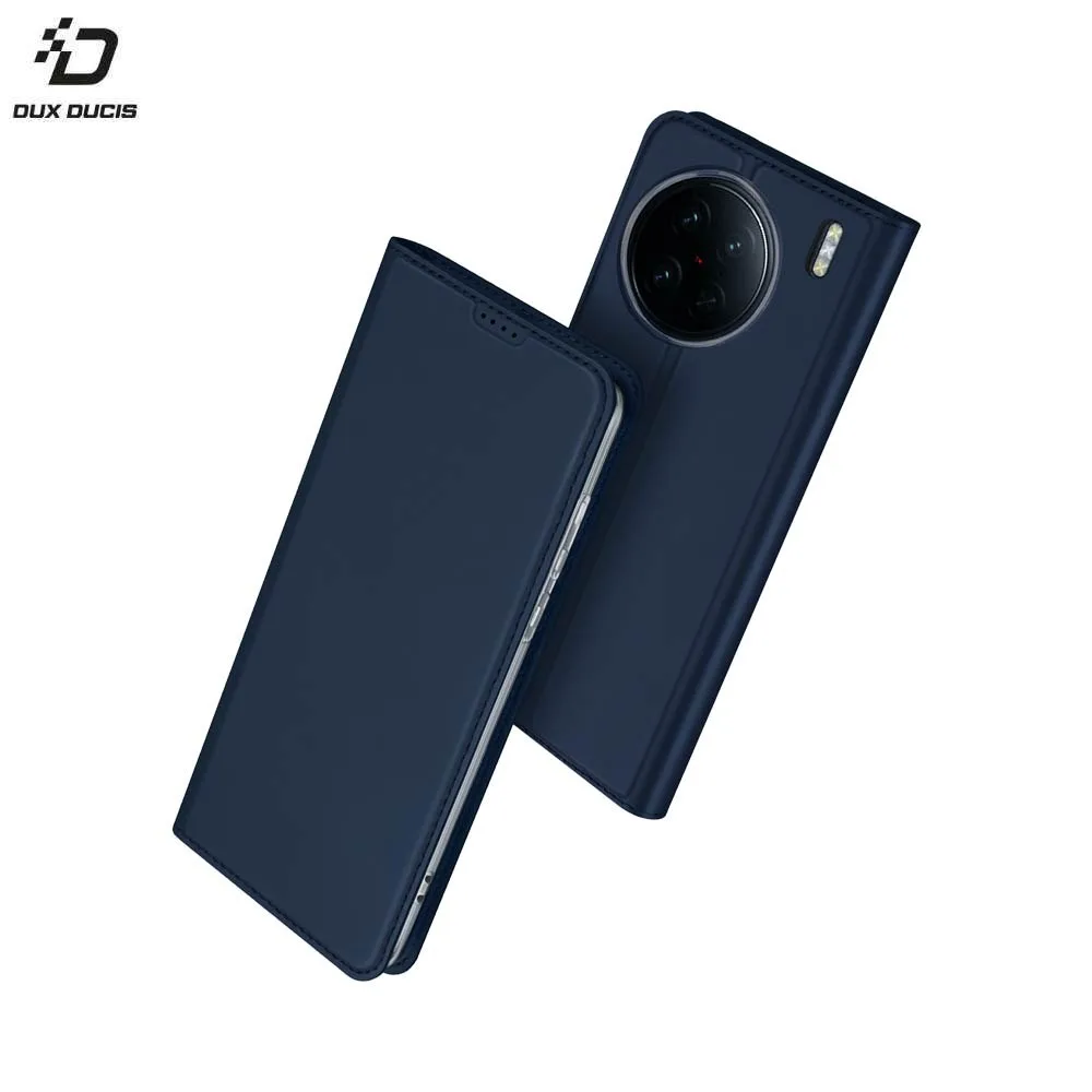 Housse de Protection Skin Pro Dux Ducis pour Vivo X90 Pro Bleu