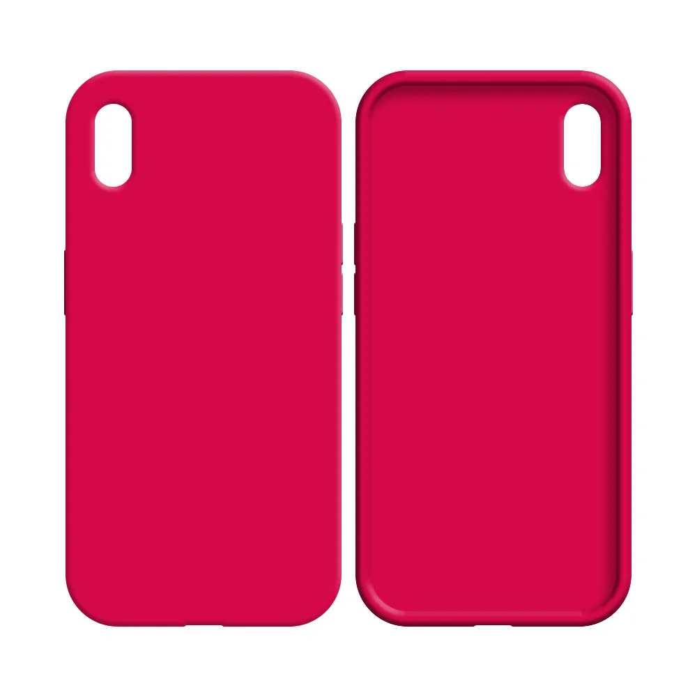Coque Silicone Compatible pour Apple iPhone XR Rose Vif