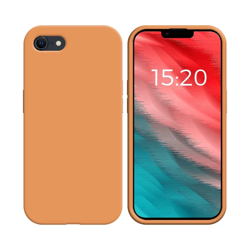 Coque Silicone Compatible pour Apple iPhone 7, 8, SE 2 & SE 3 Corail