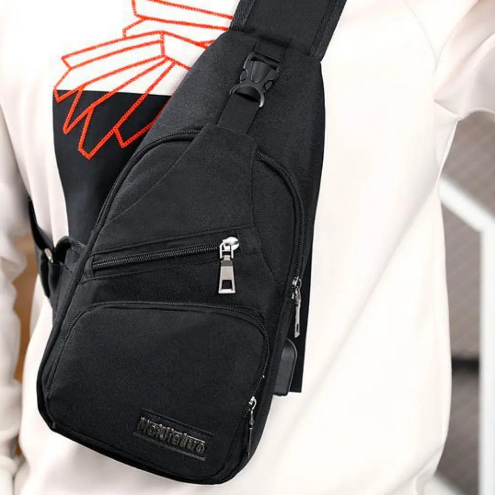 Sac avec Port USB Noir — vue 2