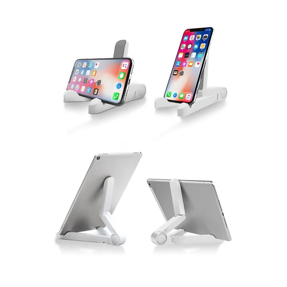 Support pour Smartphone et Tablette Pliable Blanc — vue 2