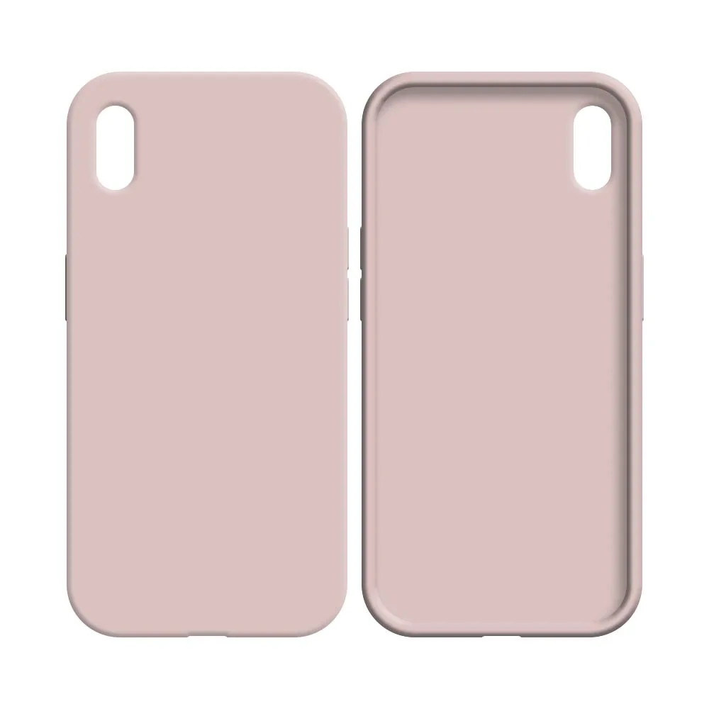 Coque Silicone Compatible pour Apple iPhone X & XS Rose Gold