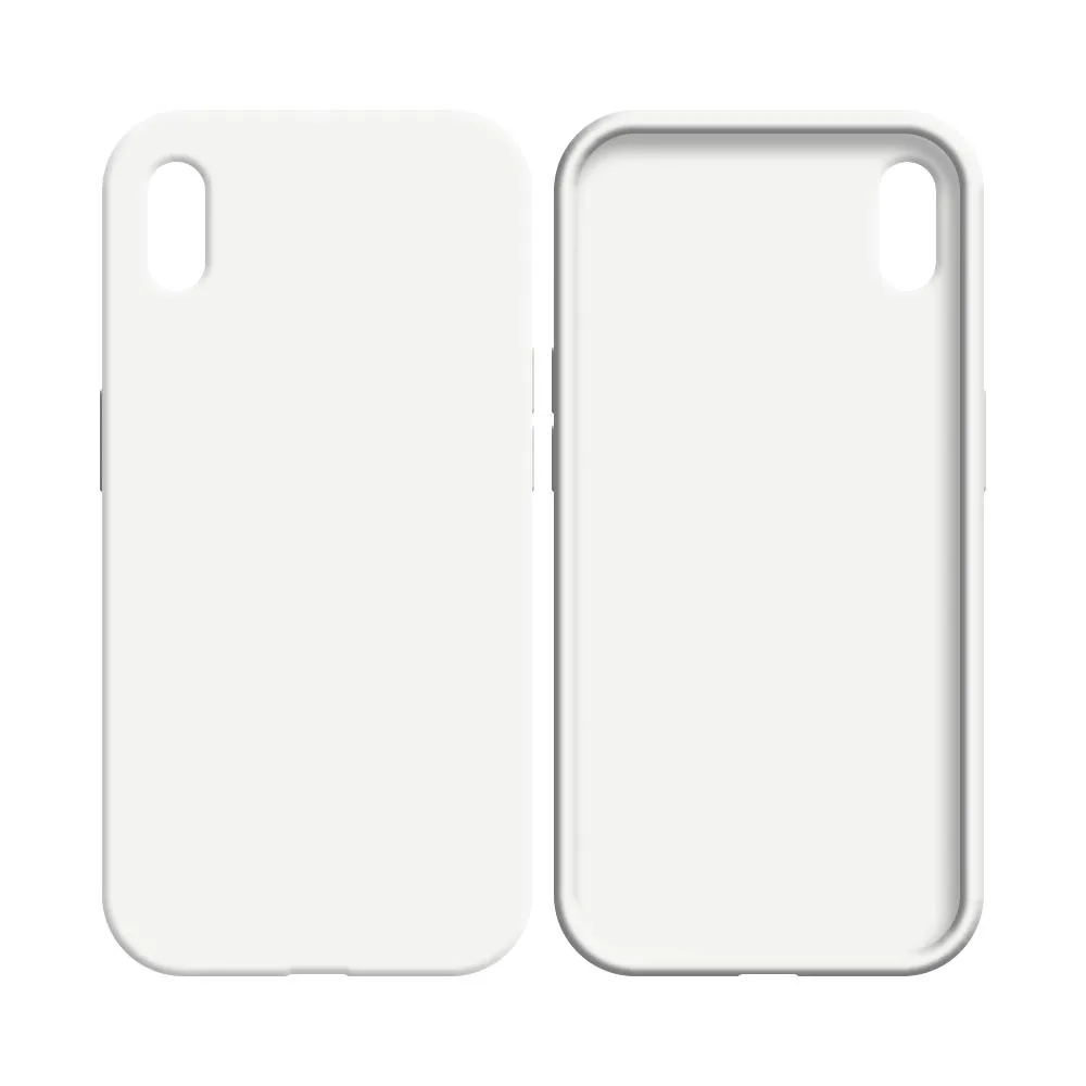 Coque Silicone Compatible pour Apple iPhone X & XS Blanc