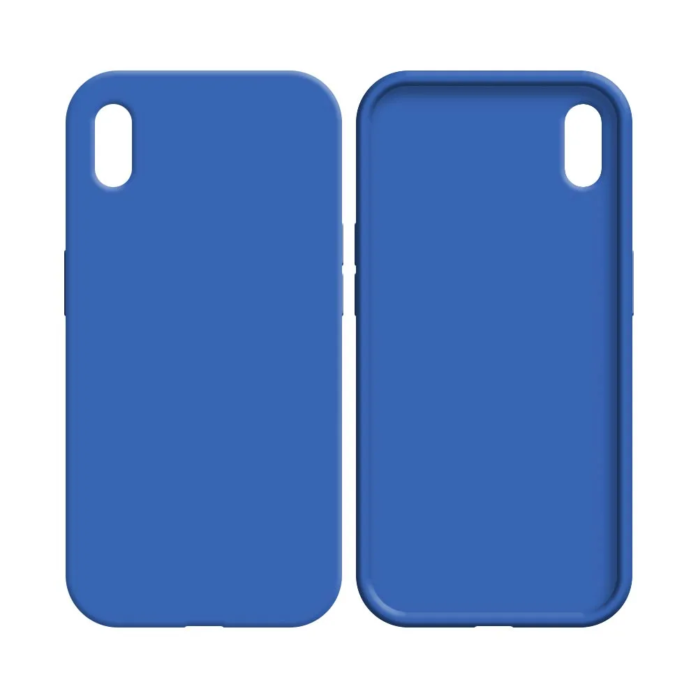 Coque Silicone Compatible pour Apple iPhone X & XS Bleu Clair