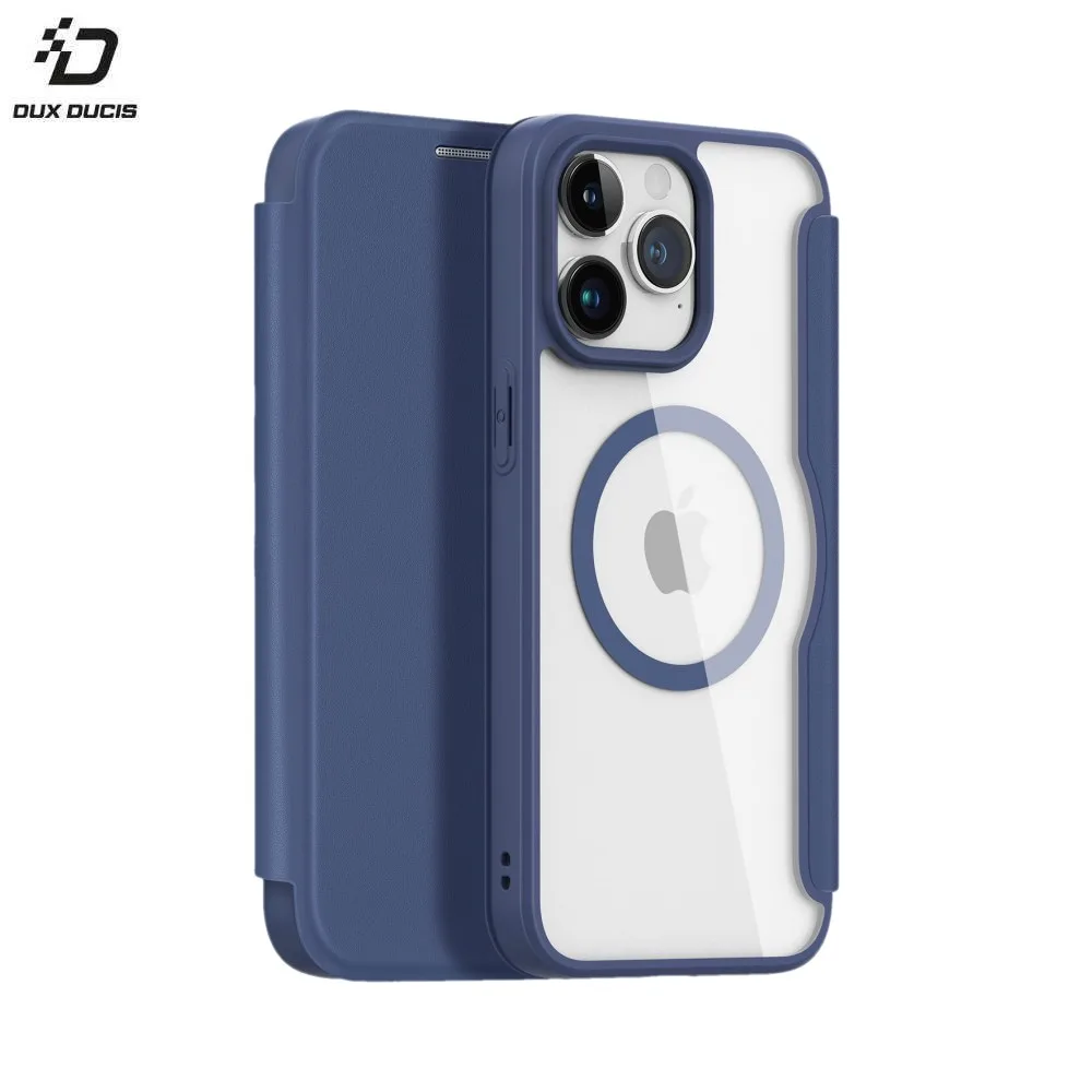 Housse de Protection Skin X Pro Dux Ducis pour Apple iPhone 15 Pro MagSafe Bleu