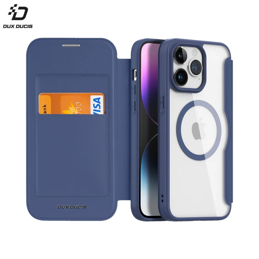 Housse de Protection Skin X Pro Dux Ducis pour Apple iPhone 15 Pro Max MagSafe Bleu — vue 2
