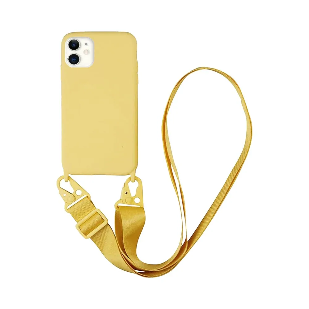 Coque Silicone avec Bandoulière Apple iPhone 11 (#14) Jaune