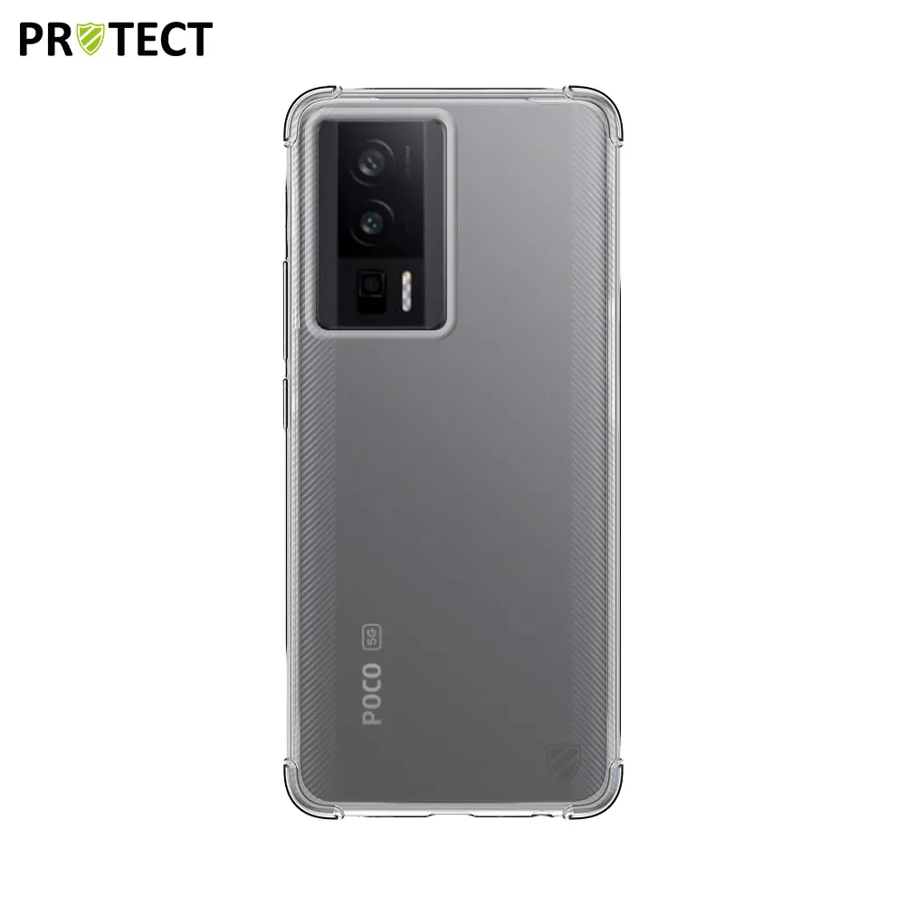 Coque Silicone Renforcée PROTECT pour Xiaomi Poco F5 Pro 5G Transparent — vue 2