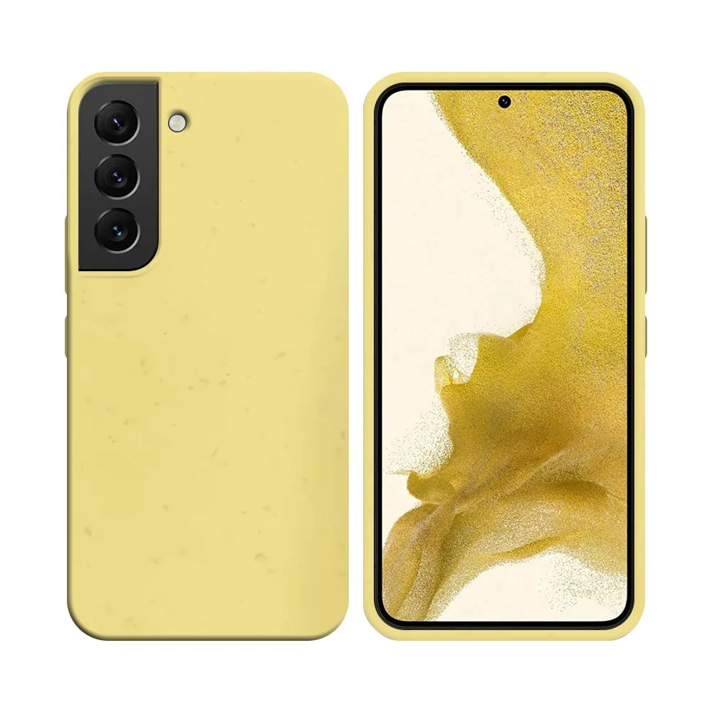 Coque Bambou Biodégradable PROTECT pour Samsung Galaxy S22 Plus S906 Jaune