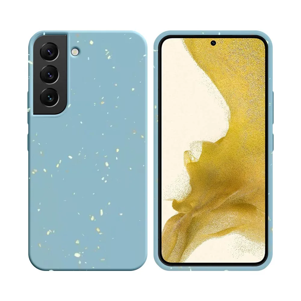 Coque Bambou Biodégradable PROTECT pour Samsung Galaxy S22 S901 Bleu