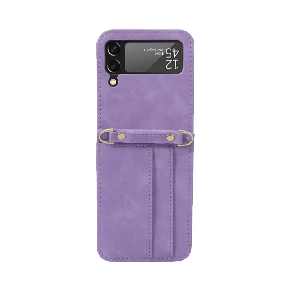 Housse de Protection Samsung Galaxy Z Flip 5 5G F731 avec Lanière Violet — vue 2