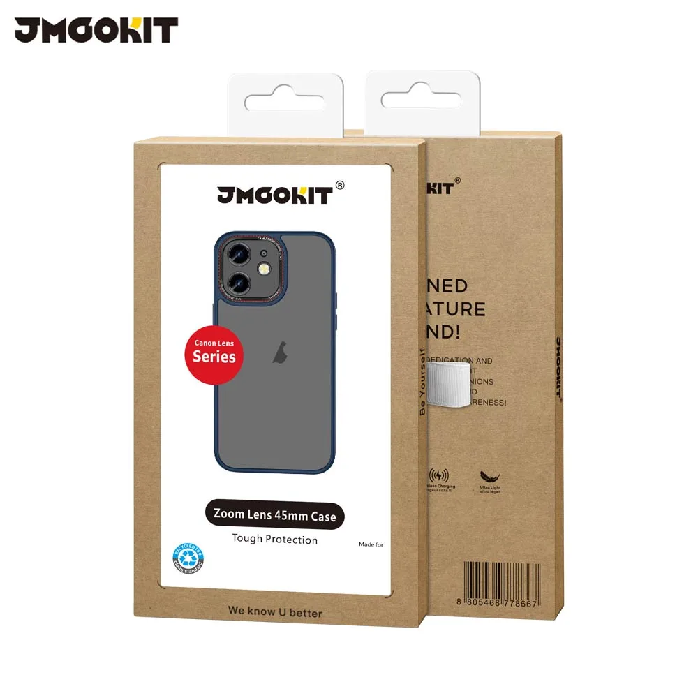 Coque de Protection Canon Lens JMGOKIT pour Apple iPhone 12 Bleu
