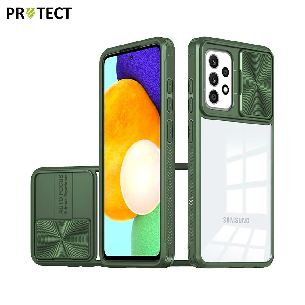 Coque de Protection IE027 PROTECT pour Samsung Galaxy A52 5G A526 & A52 4G A525 Vert Foncé