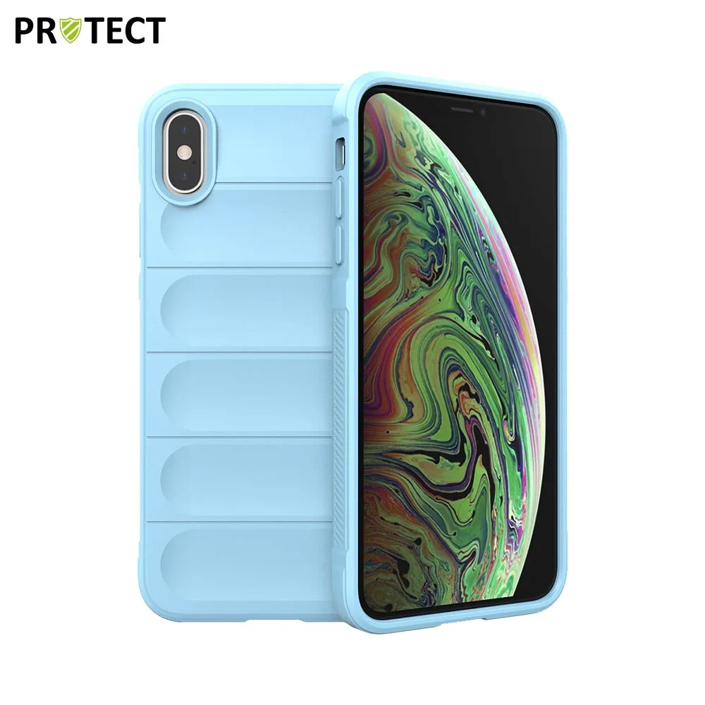 Coque de Protection IX008 PROTECT pour Apple iPhone X & XS Bleu Clair