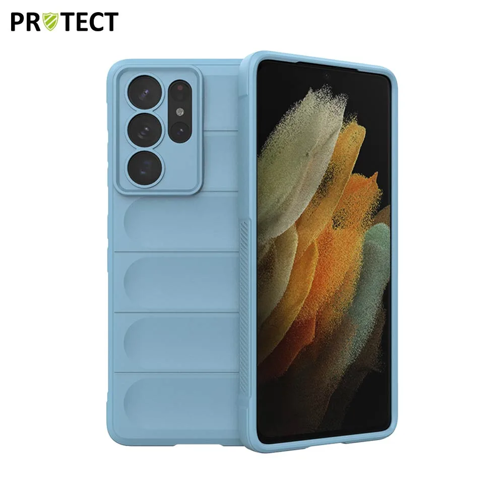 Coque de Protection IX008 PROTECT pour Samsung Galaxy S21 Ultra 5G G998 Bleu Clair