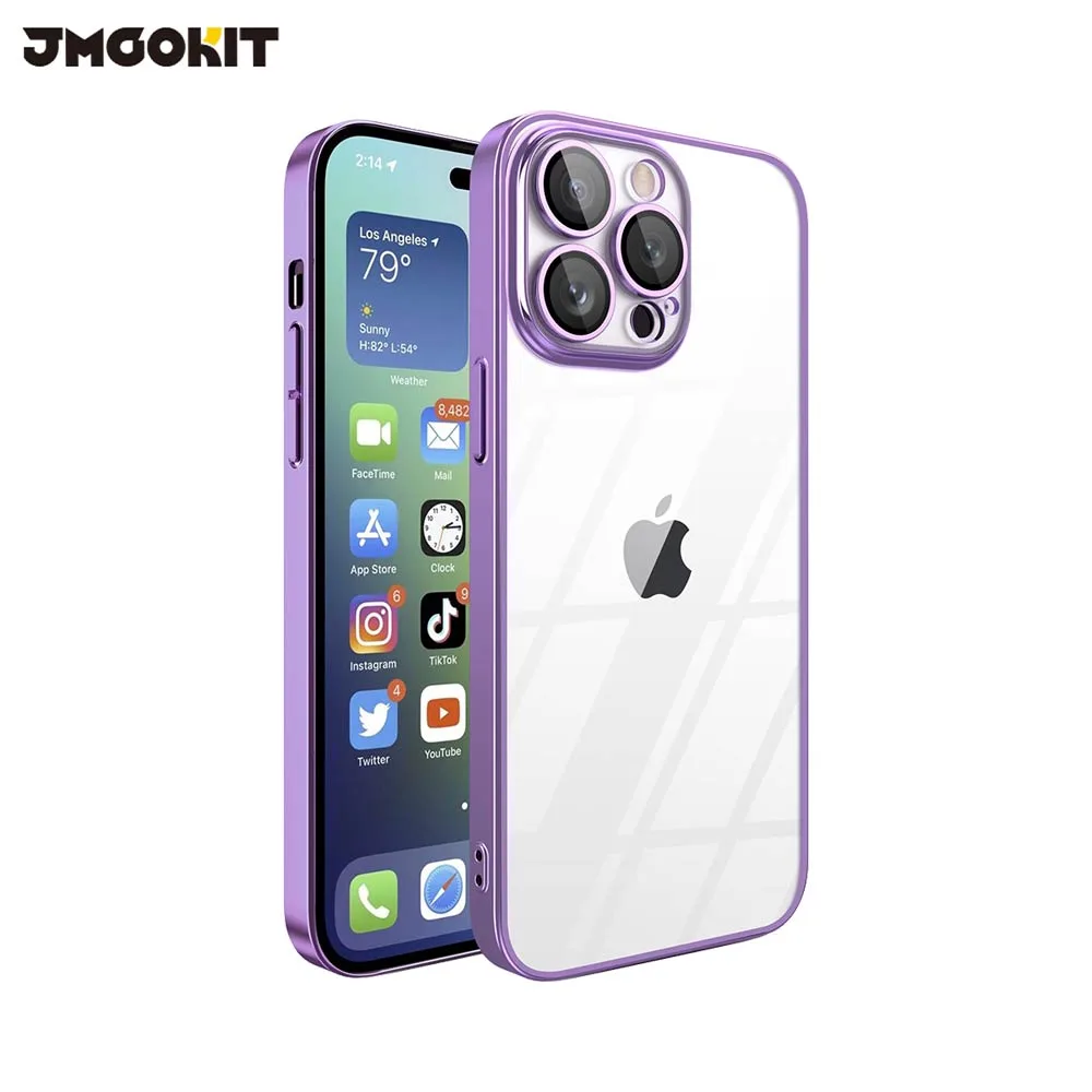 Coque de Protection Crystal Glass JMGOKIT pour Apple iPhone 12 Pro Max Violet
