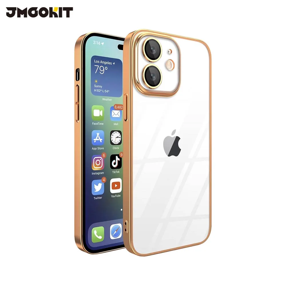 Coque de Protection Crystal Glass JMGOKIT pour Apple iPhone 11 Or