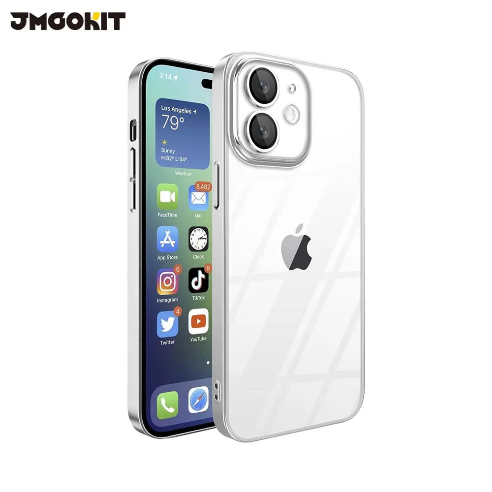 Coque de Protection Crystal Glass JMGOKIT pour Apple iPhone 11 Argent